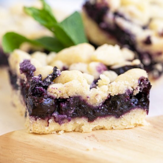 Blueberry Lemon Shortbread Bars