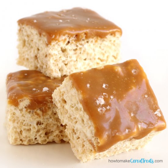 Salted Caramel Rice Krispie Treats