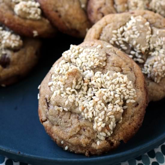 Chocolate Chip-Tahini Cookies