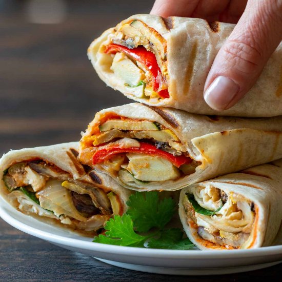 Mediterranean Veggie Wraps