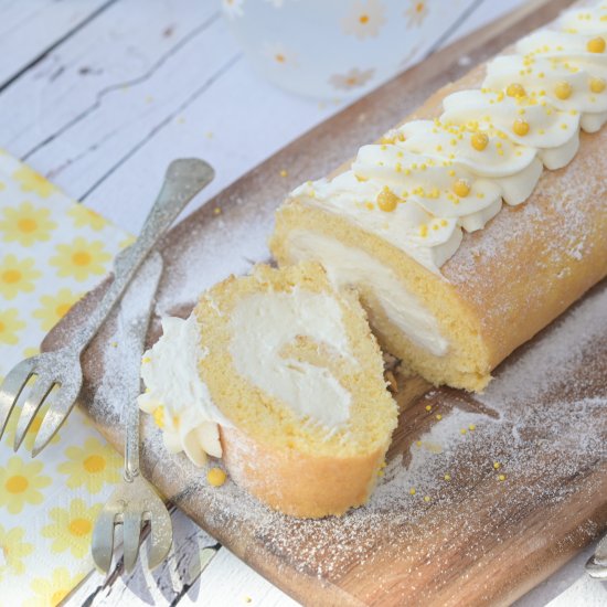 Cake roll with lemon-kwark