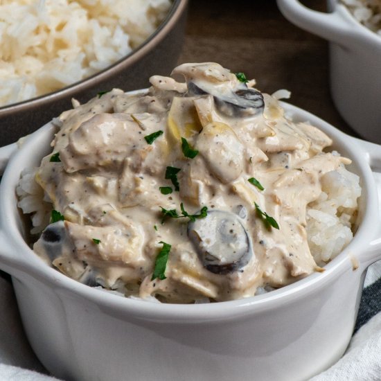 Creamy Chicken & Artichokes.