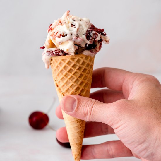 No-Churn Black Forest Ice Cream