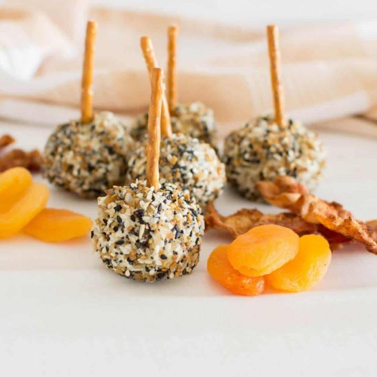 Apricot Loaded Cheeseball Bites