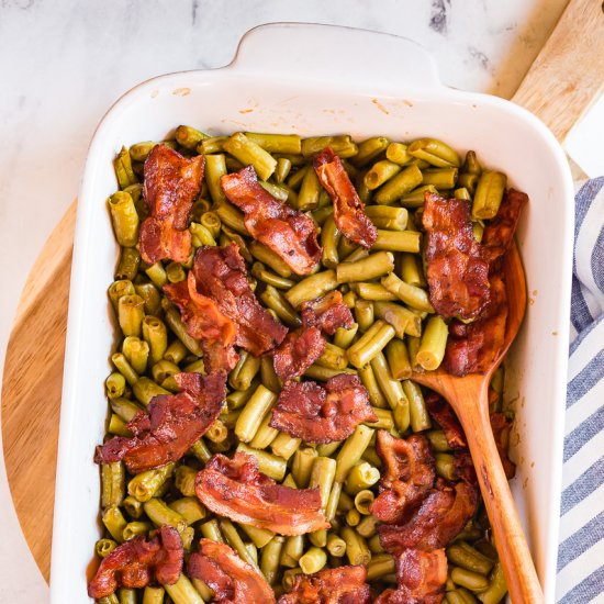 Crack Green Beans With Bacon