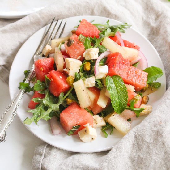 Feta Watermelon Rind Salad