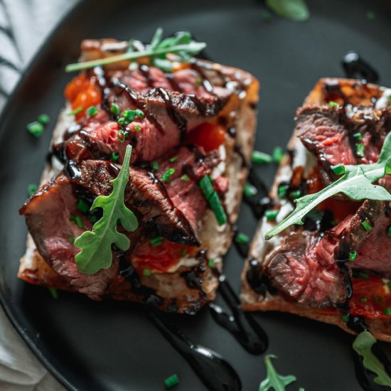 Balsamic Steak Tartines