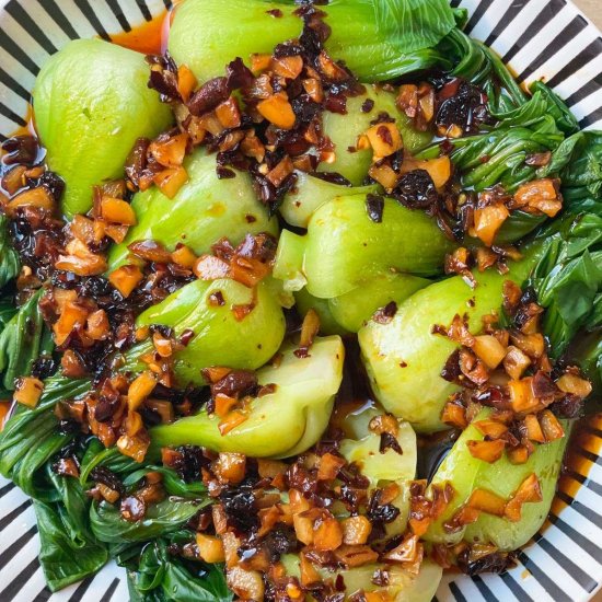 Bok Choy with Garlic Chili Oil