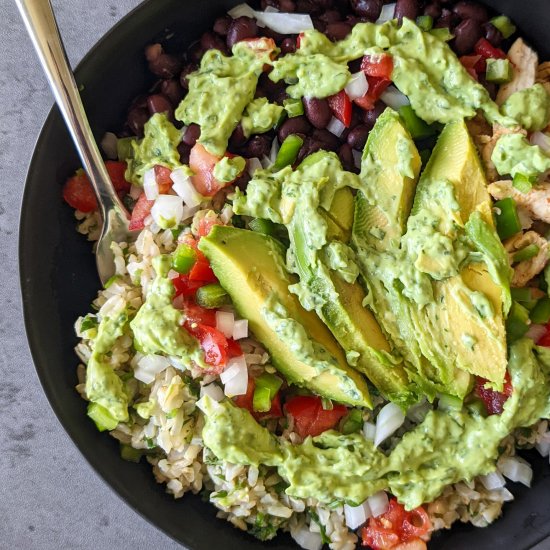 Chili Lime Chicken Burrito Bowls