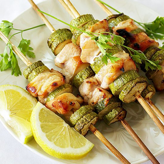 GRILLED CHICKEN SKEWERS