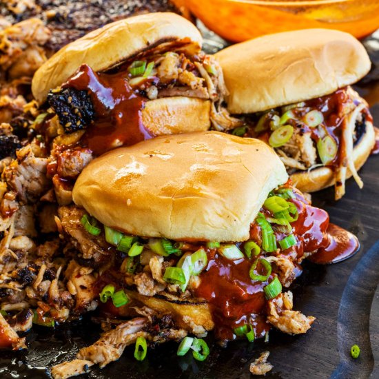 Korean Pulled Pork Belly Sandwiches