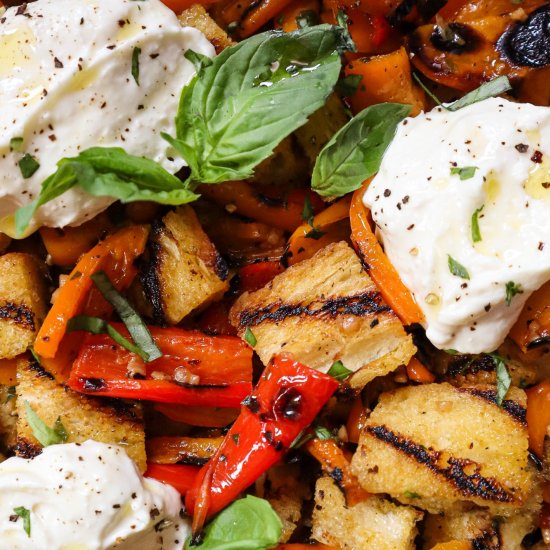 Grilled Sweet Pepper Panzanella