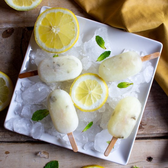 lemon peppermint popsicles