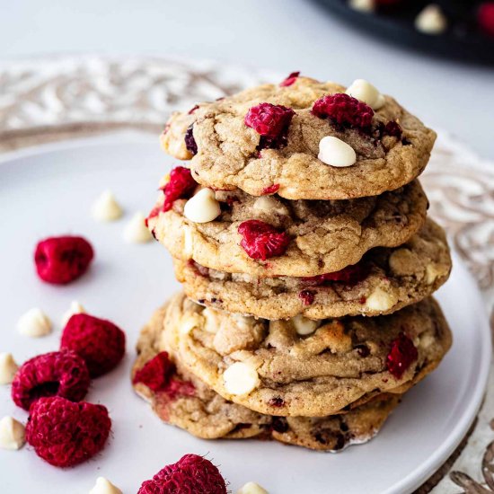 Raspberry White Chocolate Cookies