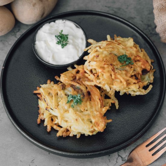 Mushroom-Stuffed Potato Cakes