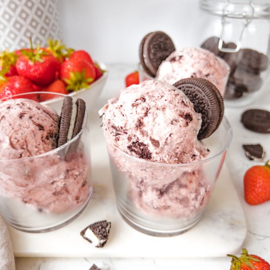 Strawberry Oreo Ice Cream