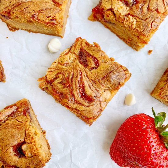 Strawberry Shortcake Blondies