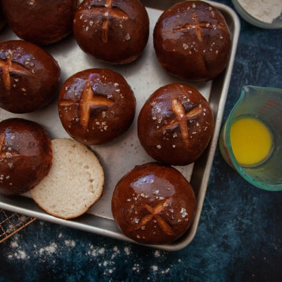 Homemade Pretzel Buns