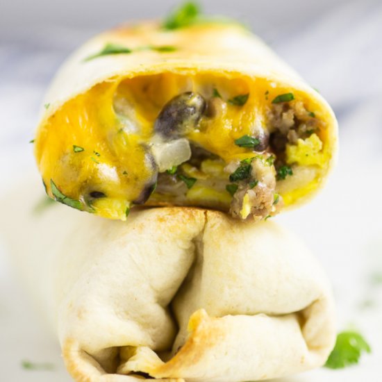 Freezer Breakfast Burritos