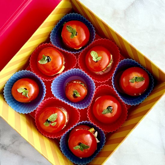 salad-stuffed campari tomatoes