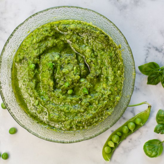 Fresh pea & basil pesto