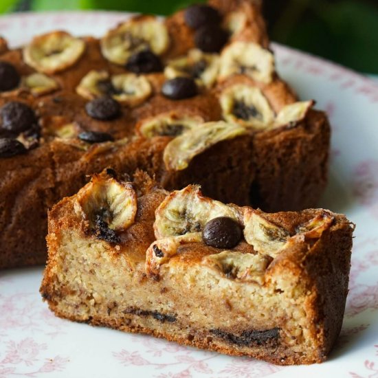 Banana Cake with Chocolate Chips