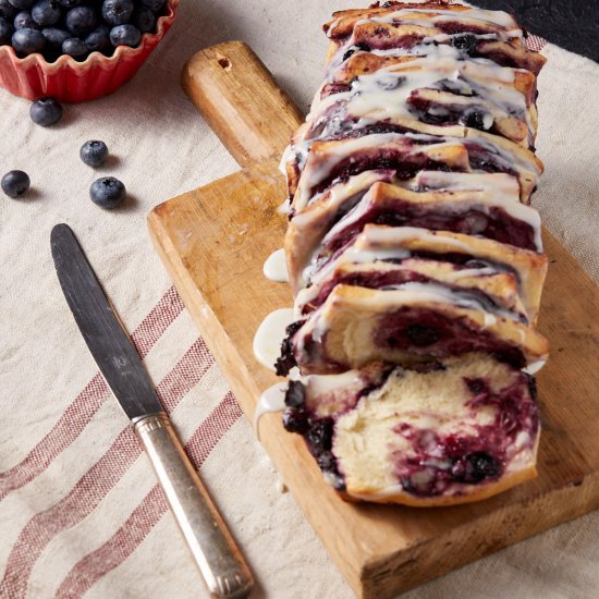 Lemon Blueberry Pull Apart Bread