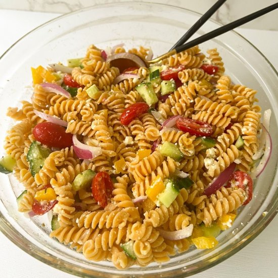 healthy greek pasta salad