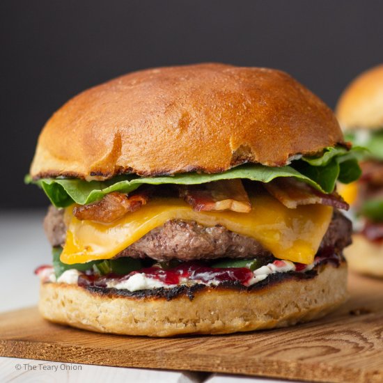 Raspberry Jalapeno Popper Burger