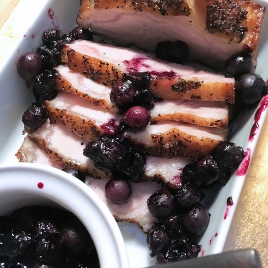 pork with blueberry sauce