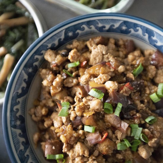 Eggplant and Ground Pork Stir-Fry