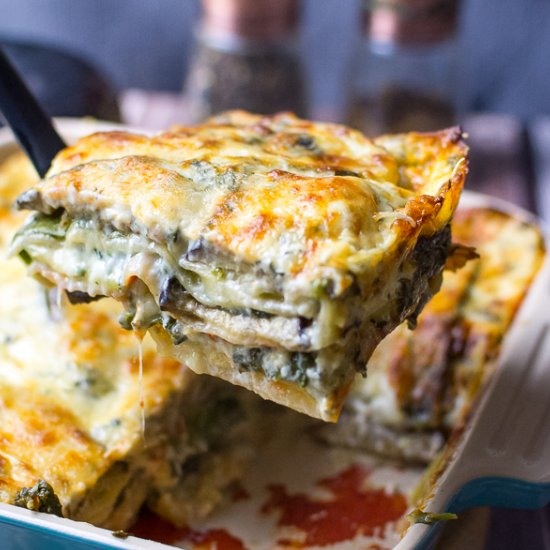 Courgette and Aubergine Lasagna