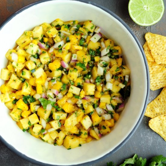 Pineapple Mango Pico de Gallo