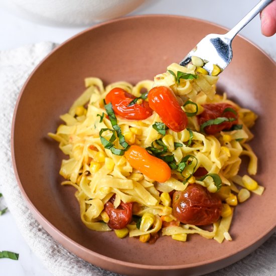 Roasted Tomato and Corn Pasta