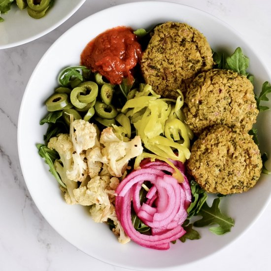 Falafel with Tahini Herb Dressing