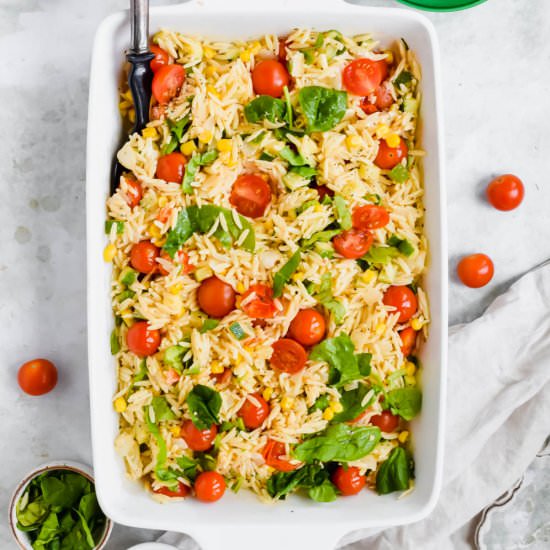 Goat Cheese Orzo Pasta Salad