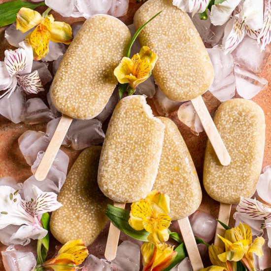 Pineapple Coconut Chia Popsicles