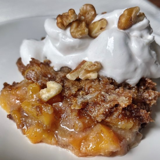 Fresh Peach Dump Cake