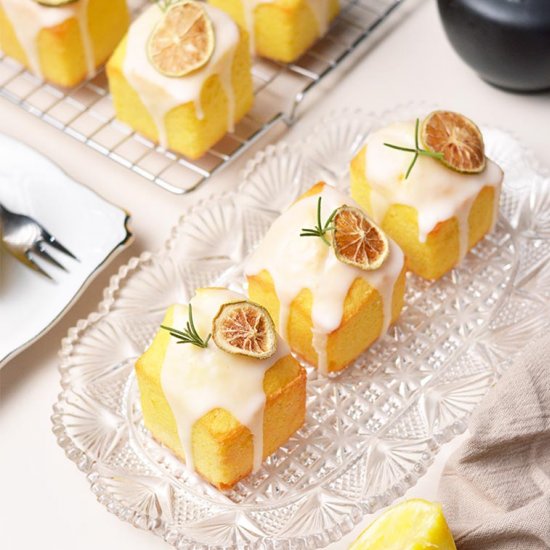 Lemon Cube Pound Cakes