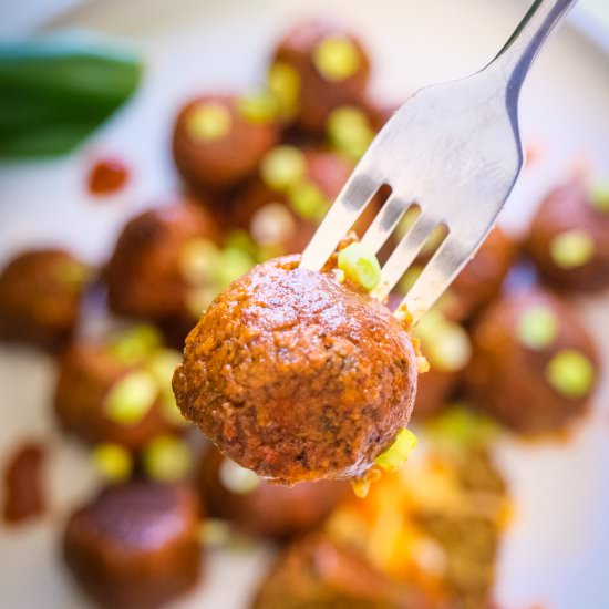 Vegan Sticky Meatballs