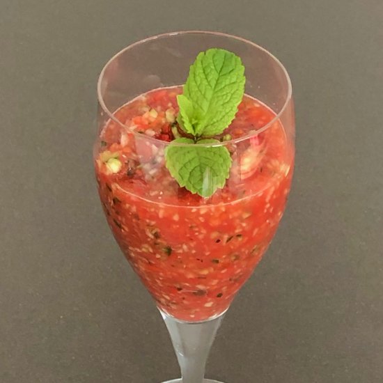 Summer watermelon gazpacho