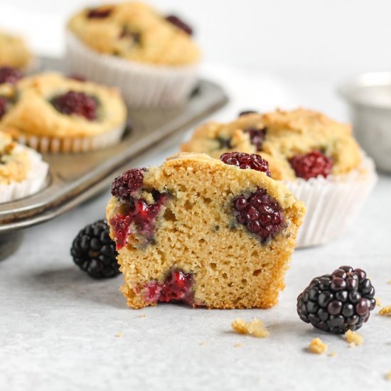 Almond Flour Blackberry Muffins