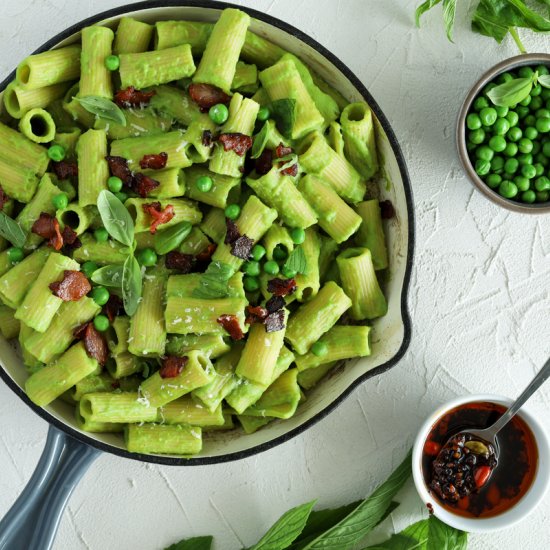 HEALTHY GREEN PEA PASTA