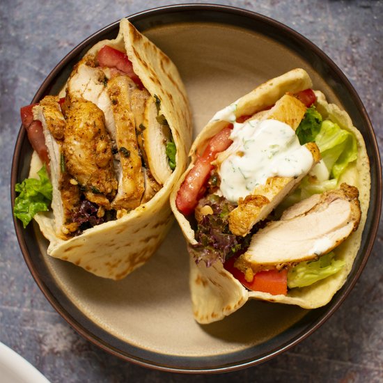 Chicken Shawarma with Yogurt Sauce