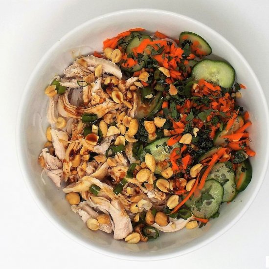 Vietnamese Cold Chicken Noodle Bowl