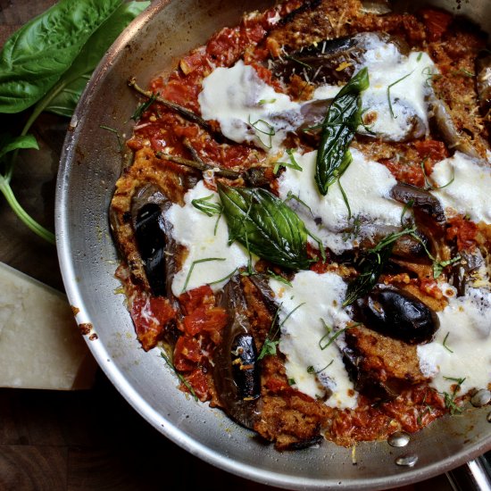 Italian Stuffed Eggplant Parmesan