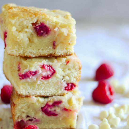 White Chocolate Raspberry Blondies