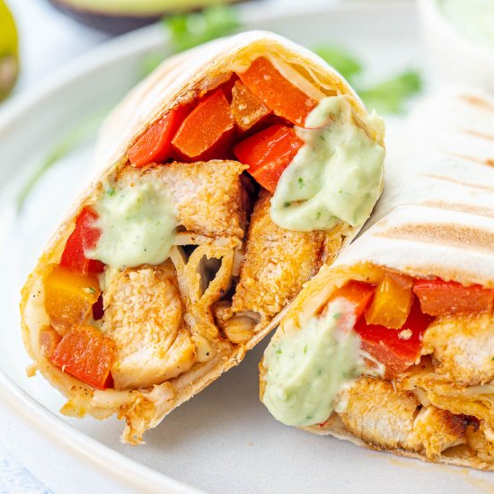 chicken fajita wraps