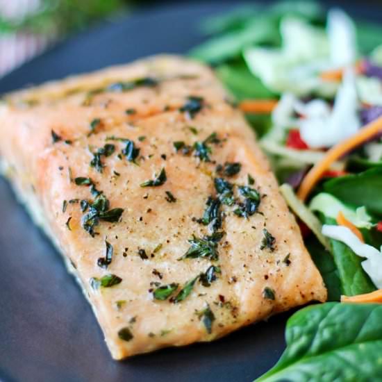 Slow Roasted Salmon with Herbs