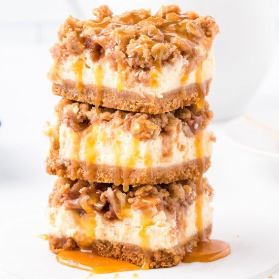 Caramel Apple Cheesecake Bars